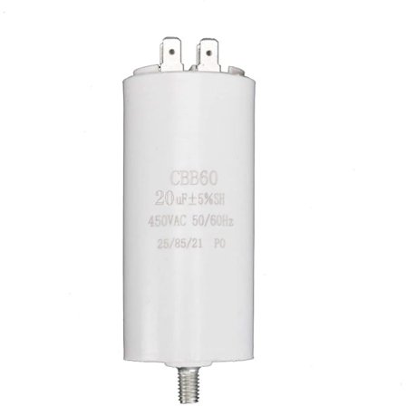 20UF CBB60 Dobbel innstøpt kondensator (med skruebunn) Kondensator Motor Drift Startkondensator Frekvens 50/60Hz 450VAC
