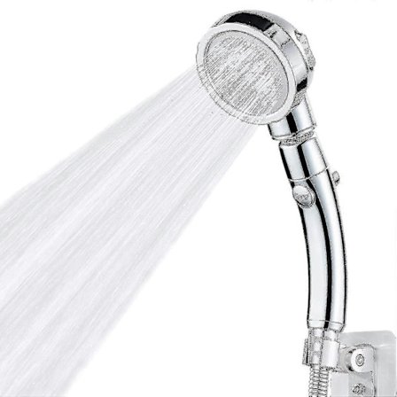 Dusch, handhållet duschhuvud med högt tryck och på/av-pausknapp