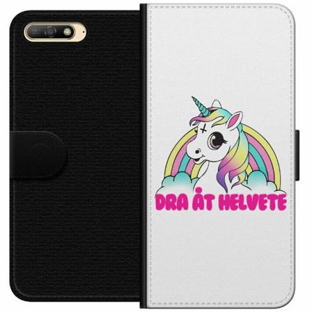 Huawei Y6 (2018) Plånboksfodral Unicorn - Dra Åt @!#