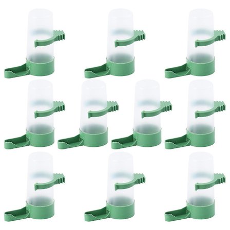 10 stk. Vandautomat Professionel Nem at bruge Plast Fuglefoderautomat Fuglefoderautomat til Undulat Voliere