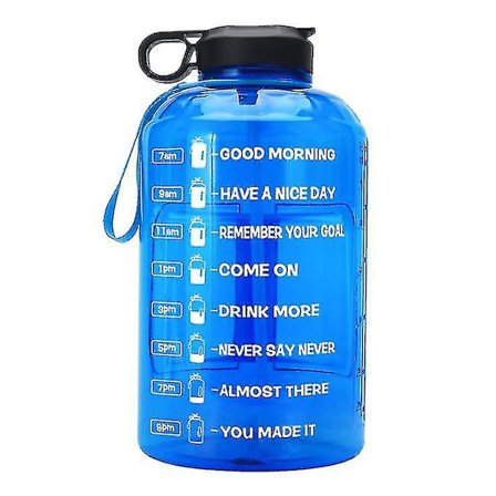 3,7 l stor vattenflaska hydrering med motiverande tidsmarkör påminnelse