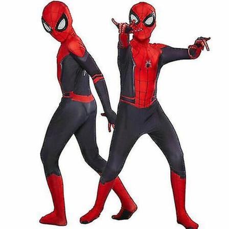 Spider Man Into The Superhero Kostume Børn Miles Morales Voksen Red 120cm