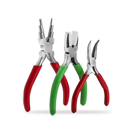 3 Stykker Smykketænger DIY Tænger Seks-segments Håndviklingsmodelleringstænger Mini Smykke Flad Næse Tænger