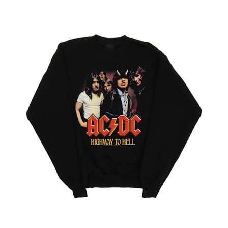 ACDC Boys Highway To Hell Group Sweatshirt 5-6 år Svart