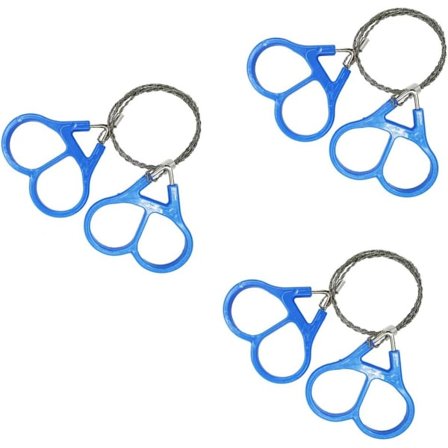 3X Trådsåg i rostfritt stål Fickkedjesåg Mini Kabel Överlevnadsutrustning Pol S