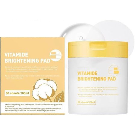 Kollagen Toner Pad, Runde Bomulls-Ansikts Toner Pads, Fuktighetsgivende Opplysende Toner Pads, Hudstrammende & Gjenoppretter Elasticitet