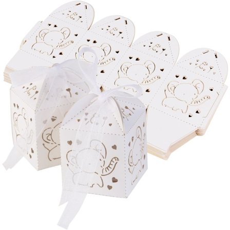 50-pack presentaskar för bröllop, dop, baby shower, födelsedag