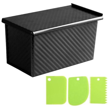 Brødformer med deigskrape - Pullman brødform med lokk, dekket brødform for hjemmelaget sandwichbrød og baking