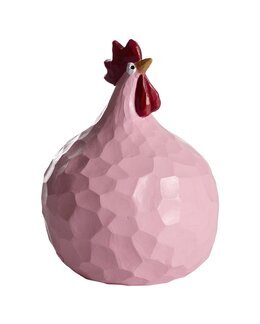 Höna Carved Rosa - 13 cm - Påsk - Nääsgränsgården