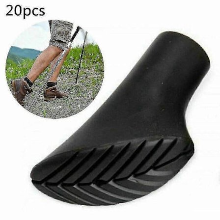 20 Stykker / 10 Par Asfaltgummi Buffere X-4gt Til Alle Almindelige Nordic Walking Stave - Vandrestave [DB]