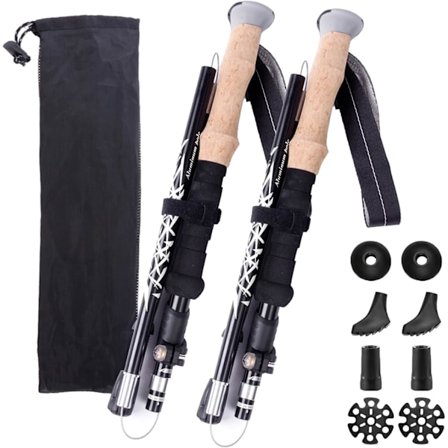 Lett og sammenleggbare vandrestav, sammenleggbare vandrestav i aluminium