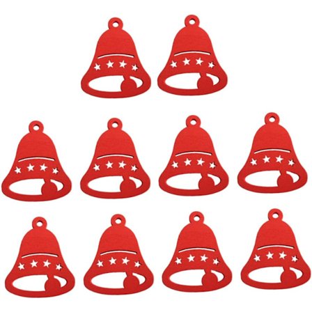 Julgransprydnad i trä, 10-pack, handgjorda för julgran och rum