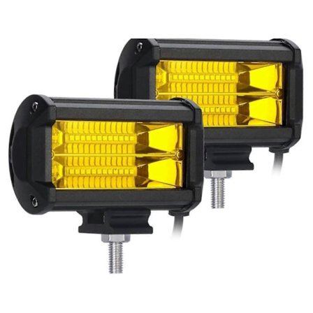 2x 5 Tommer 72w Led S Off Pod Tåkelys S Gul For Lastebiler Atv Utv Bo