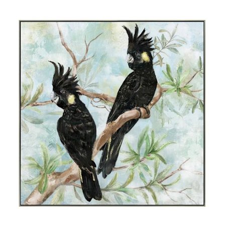 Dekorativ lærredskunst – Fugle, 83x83 cm, flerfarvet