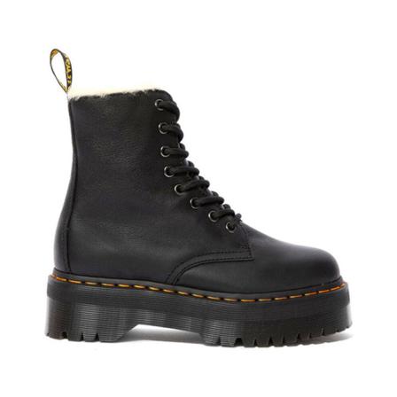 Dr. Martens, Jadon Faux Fur Lined Platform Boots Czarny, Kobieta, Rozmiar: 39 EU