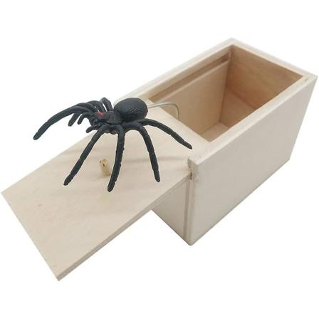 Spindelprank Skrämma Boxwood Surprise Boxhandgjord Rolig Praktisk Surprise skämtaskar, gags & praktiska skämtleksaker Halloween