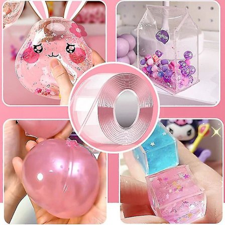 Nano-teipillä puhallettava kupla DIY-sarja Paineenpoistopallo Piirretty koristeteippi Nano