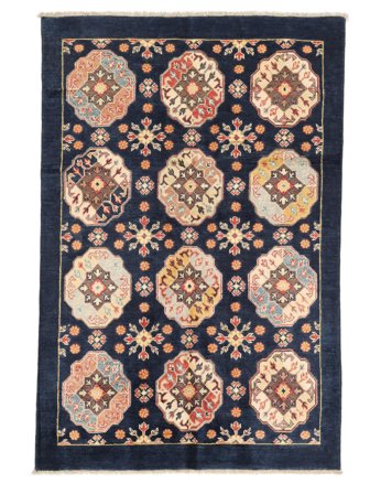 Hand Knotted Kazak Fine Rug 118X176 Black/Brown