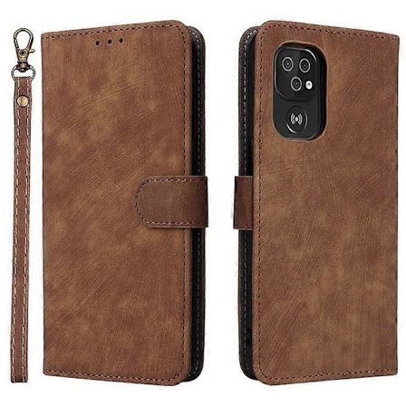 For Doro 8100 / 8200 Lommebok Etui RFID PU Lær Telefon Deksel Stativ med Stropp