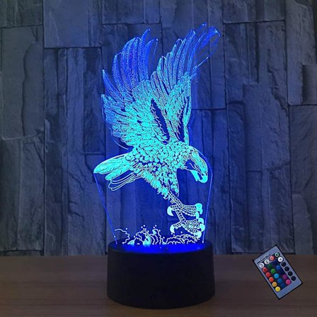 Deception Of Acsergery Optisk 3d Ørn Lysende 16-farget Annen Fjernkontroll Usb Strøm