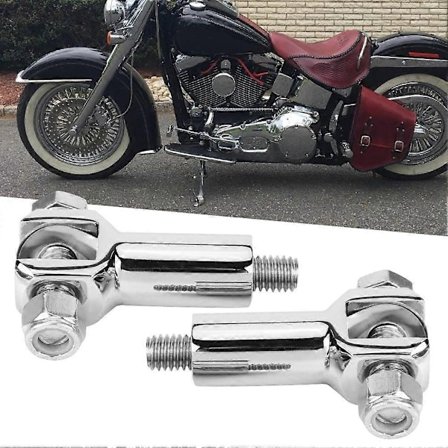 1 Pari matkustajan jalkatappien tukikiinnike Clevis-sarja yhteensopiva Softail 2000-2006 kanssa, hopea-Perfet