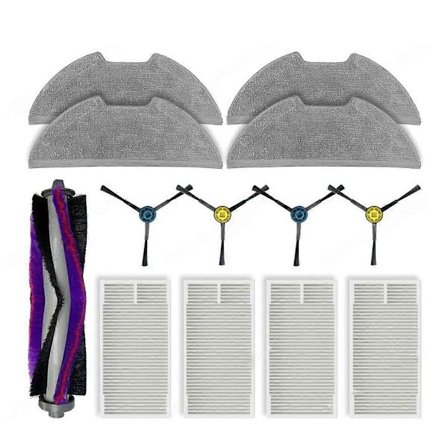 Ersättningsdelar Tillbehör Huvudsidoborste Filter Moppduk för M9 / Eureka NERE10s E10S / Obode A8