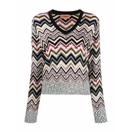 Missoni - Stickade Tröjor & Koftor - Röd - Dam - Storlek: Xl, Dam, Storlek: XL