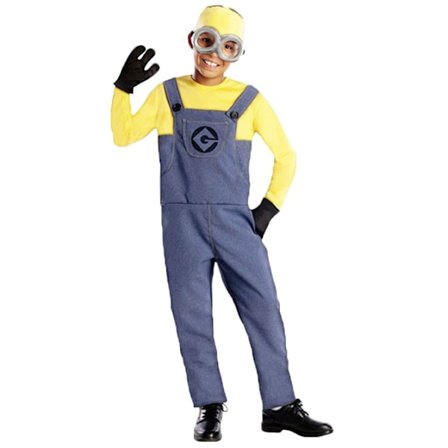 Bob Minions kostyme for barn, gutt Girl Minion Jumpsuit antrekk med vernebriller og hatt Girl
