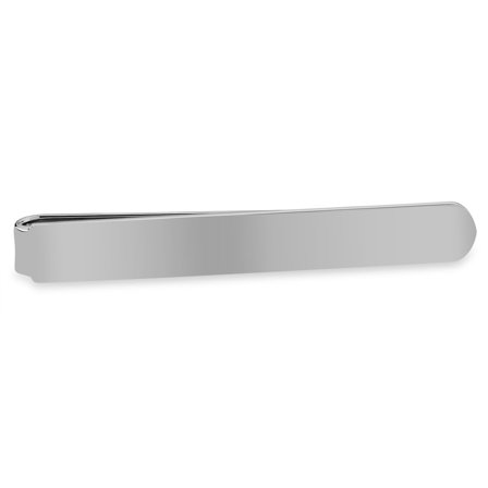 Novelle | Short Polished Silver-Tone Tie Bar for Men - Tie clips for skinny ties