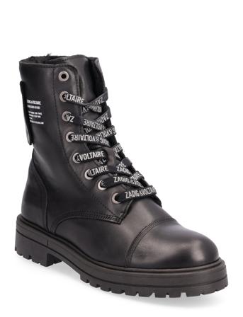 Ankle Boots Nauhalliset Talvikengät Musta Zadig & Voltaire Kids