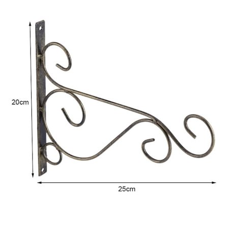 Jernveggbrakett for oppheng av planter, blomster, blomsterpotte