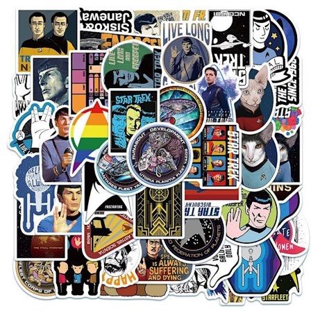 50 st Star Trek The Original TV-klistermärken James Tiberius Kirk Spock Nyota Uhura