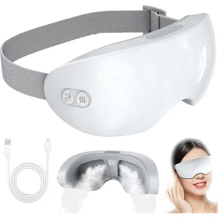 Eyerelis Höyryterapia Silmänaamio Säädettävällä Älykkäällä Kuuma & Kylmä -toiminnolla, Silmänaamio Tummien Silmänalusten, Turvotuksen ja Kuivien 