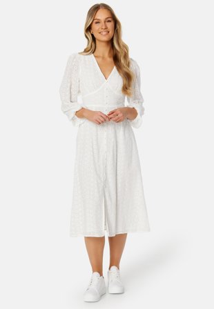 BUBBLEROOM Broderi Anglaise Midi Dress Klær
