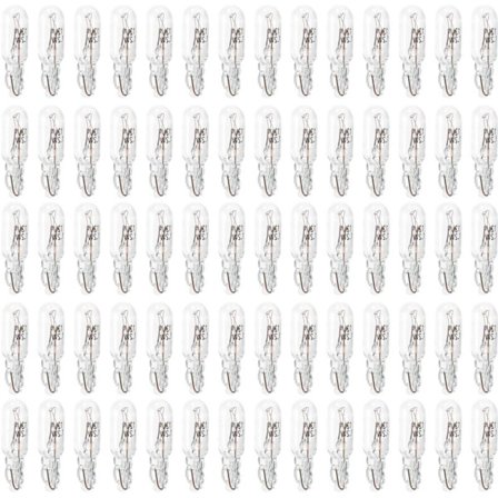 100 stk. T5 286 Base Miniature Pære til Nummerpladelys Sidemarkør Bilinstrumentbræt Indvendig Kuppel