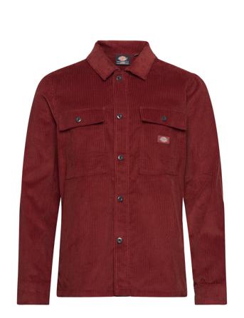 Higginson Shirt Ls Overshirts Casual Rød Dickies*Betinget Tilbud