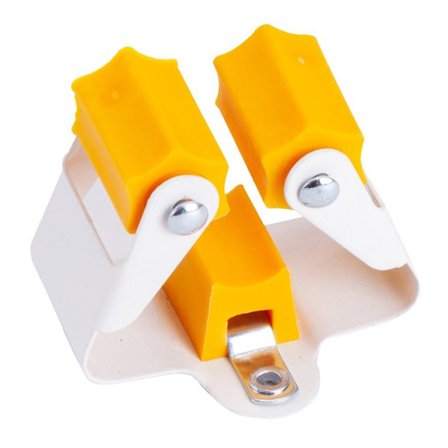 2 kpl keltaista luutapidikettä, kiinnitysteline luudille, lapioille ja puutarhatyökaluille, helppo koota