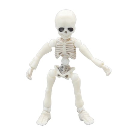 Mini Skjelett Actionfigur Halloween Innendørs Dekorasjon Menneskelig Skjelett Spøk Props Nyhet Fest Spøkelsesrom Skrivebord Dekor null - B