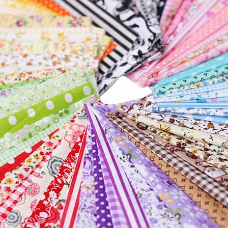 100 stk. DIY Assorteret Mønster Blomsterprintet Patchwork Bomuldsstof Klud Syning Quilteklud 100x1