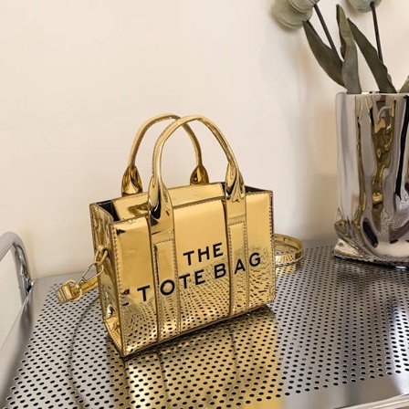 Dam Topphandtag Väska Brev Lackläder Ren Färg Lyxig Designer Tote Handväskor Kvalitet Messenger Axelremsväska