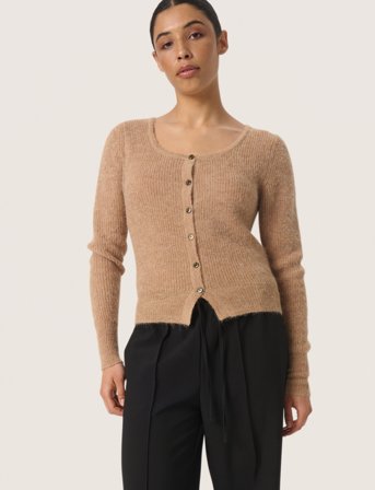 Soaked in Luxury Sltuesday Petit Cardigan - Beige - M