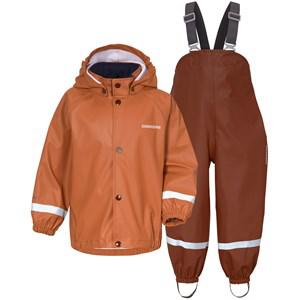 Kids - Didriksons Acorn Brown Slaskeman Kids 7 Rain Set 100 cm - Clothing sets - 100 cm - Brown - Junge