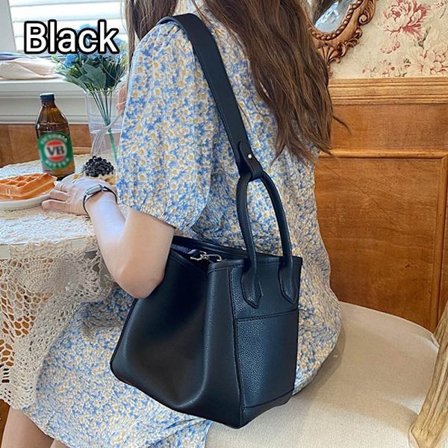 2st/ Set Axelväskor Hink Handväska SVART