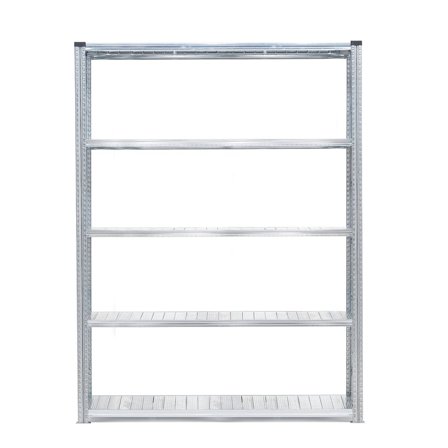 Galvanised shelving TRANSFORM, basic unit, 5 shelves, 2500x1500x320 mm
