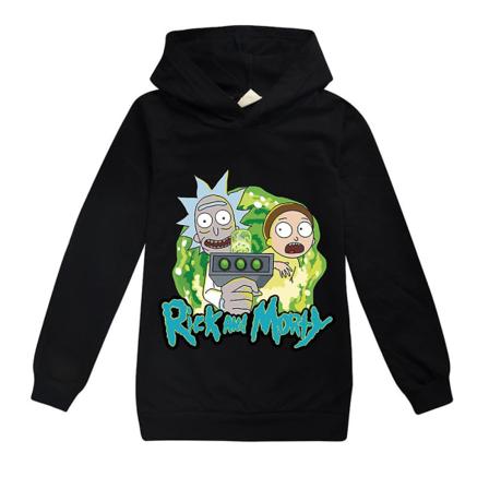 Drenge Rick And Morty Hættetrøje med tryk til børn Casual Hættetrøje Pullover Hættetrøje 11-16 år 13-14 Years
