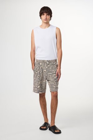 NN07 Jerry 3420 Shorts male Brown LENZING ECOVERO Viscose