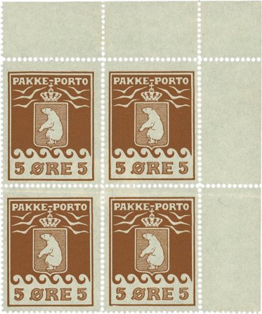 Grønland - Pakkeporto AFA 6 i 4-blok - Ubrugt