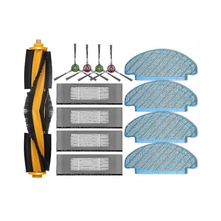 Reservedeler og tilbehør til Ecovacs Deebot N8 / N8+ / N8 Pro+ / N8 Pro+ Plus - Hovedsidebørste, HEPA-filter, moppklut