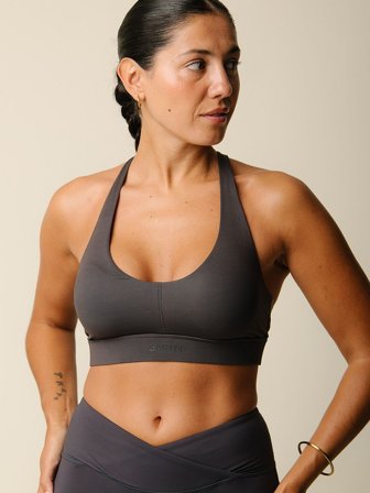 Cartel Copenhagen Align by Blume Cross-over Sports Top Charcoal S, Tøj & Bolig, Træningstøj, Træningsbluser