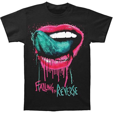 Falling in Reverse Herr T-shirt Läppar Svart
